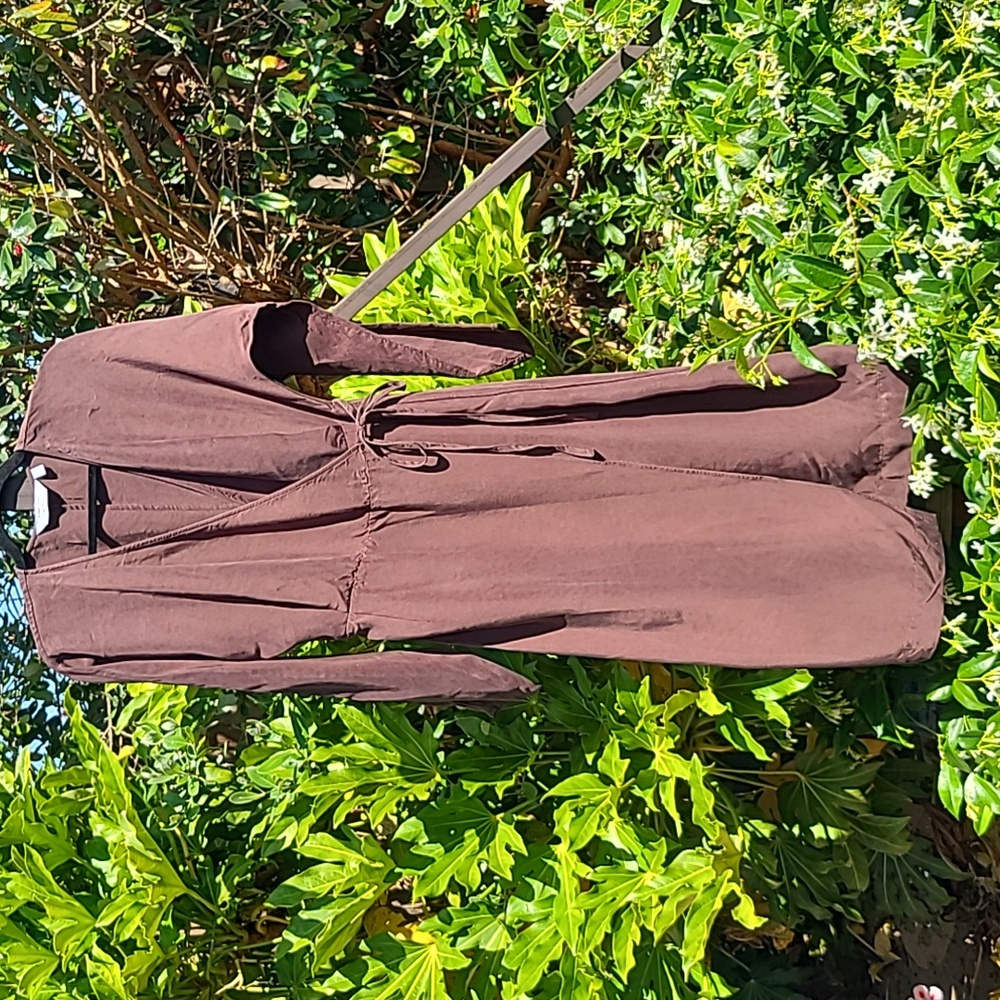 Stockholm Atelier & Other Stories Brown Wrap Waist Dress Size 4